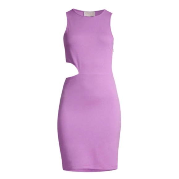 Victor Glemaud Cut Out Sheath Mini Dress Lilac - Picture 1 of 4